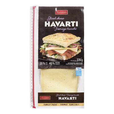 Tranches de fromage havarti
