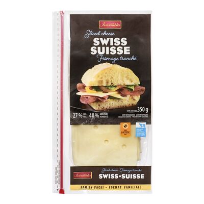 Tranches de fromage suisse sans lactose