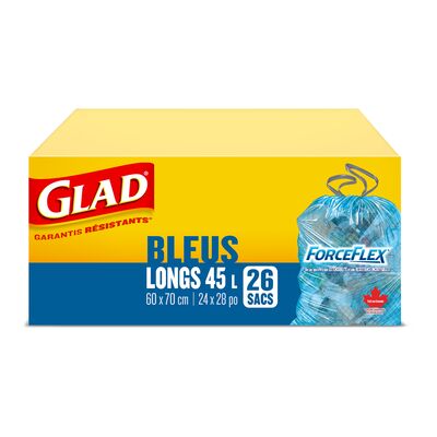 Sacs à recyclage bleus longs 45 l