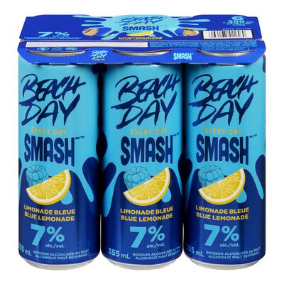 Boisson de malt alcoolisée à la limonade bleue