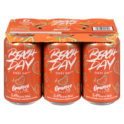 Boisson de malt à saveur d'orange beach