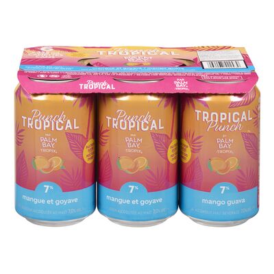 Boisson de malt alcoolisée au punch tropical, mangue et goyave