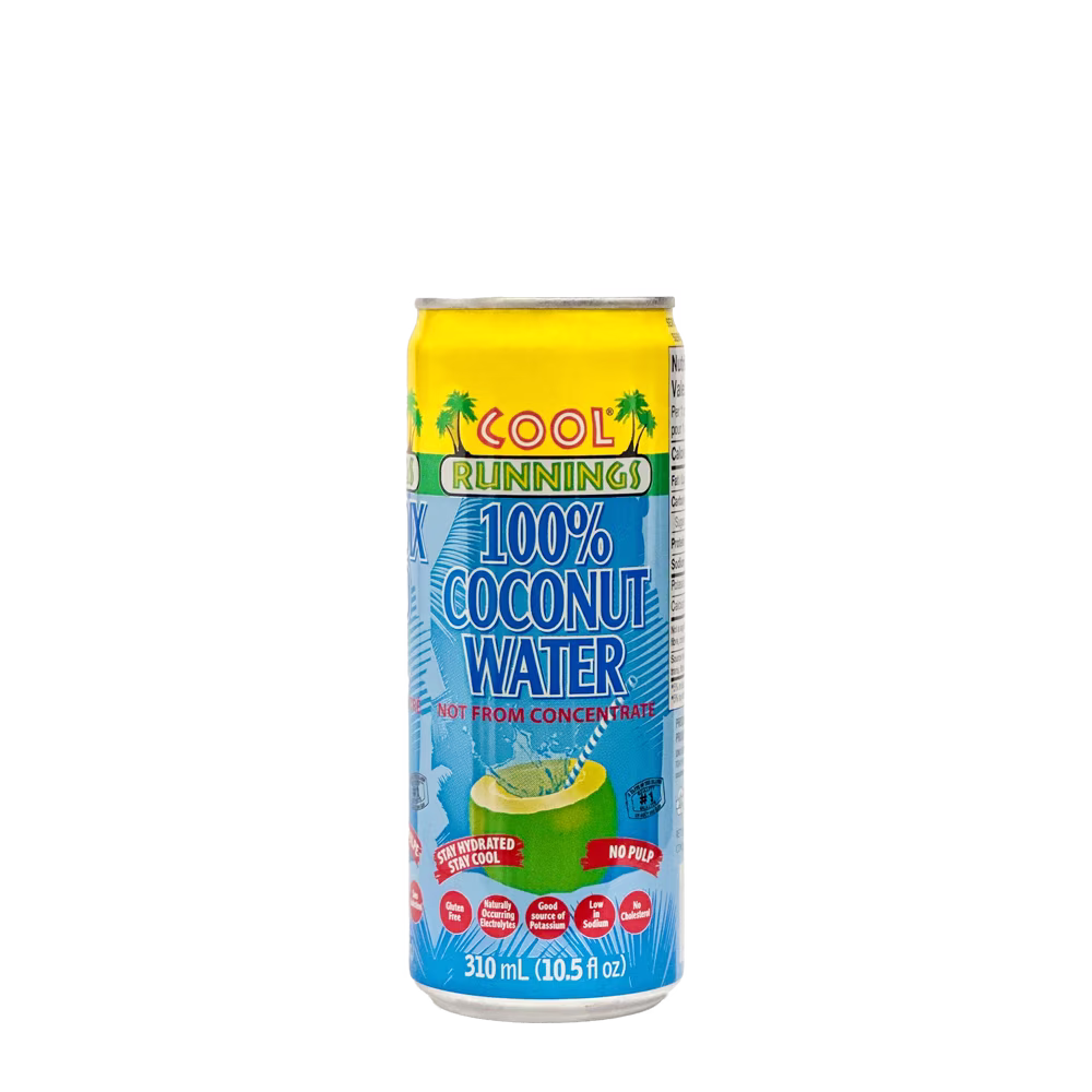 Cool runnings eau de noix de coco 100% . non fait de concentré. sans pulpe.