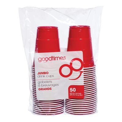 Gobelet en plastique rouge