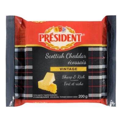 Président fromage cheddar écossais vintage