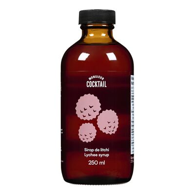 Sirop à cocktails au litchi