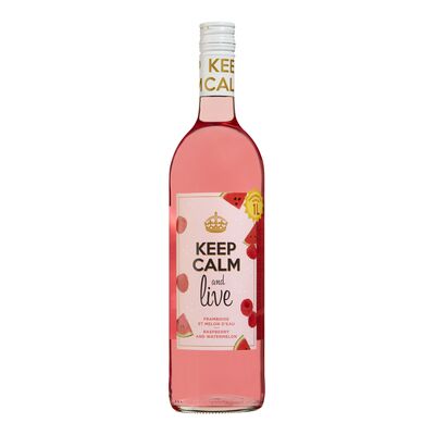 Boisson au vin rosé aromatisée à la framboise et melon d'eau