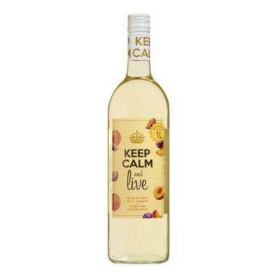 Boisson au vin rosé aromatisée à la pêche et fruit de la passion