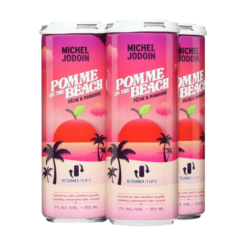 Michel Jodoin Pomme Beach Cidres pêche et mandarine 4 x 355 ml (canettes)