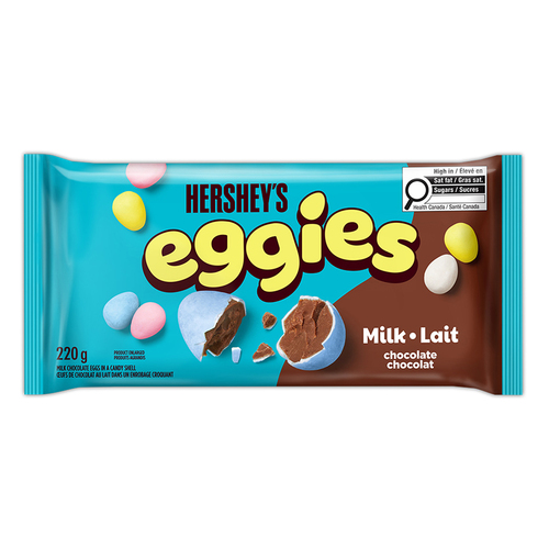 Sac debout de chocolat au lait hershey's eggies . 36 paquets hershey eggies
