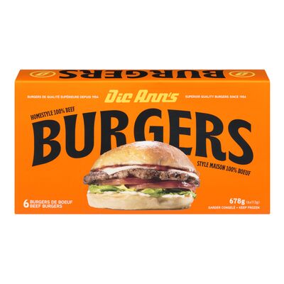Burgers de bœuf surgelés