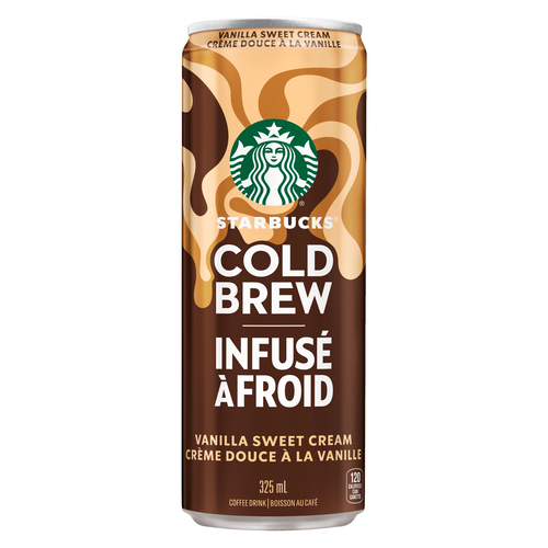 Starbucks Infusé à Froid Boisson au Café crème douce à la vanille 325 ml (canette)