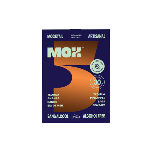 Mox Drinks Mocktail tequila ananas sans alcool 4 x 355 ml (canettes)