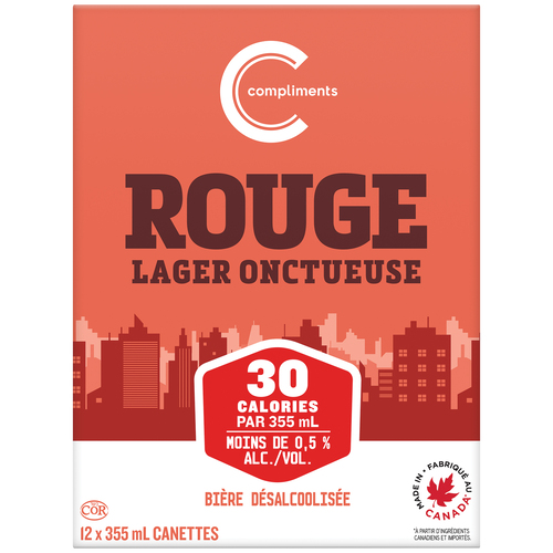 Compliments Bière sans alcool Rouge 12 x 355 ml (canettes)