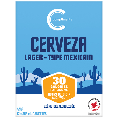 Compliments Cerveza Bière sans alcool 12 x 355 ml (canettes)