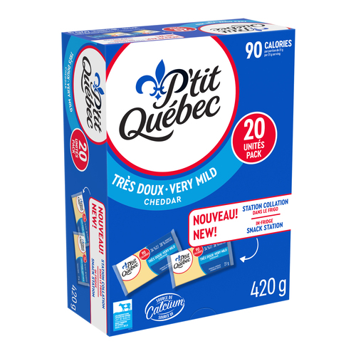 P'tit Quebec Collations au cheddar très doux paquet de 20 420 g
