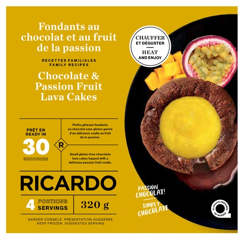 RICARDO Fondants au chocolat et au fruit de la passion 320 g