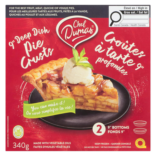 Chef Dumas Croûtes à Tarte 9" profondes 2 x 170 g