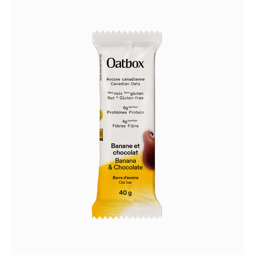 Oatbox Barre d'avoine banane et chocolat 40 g