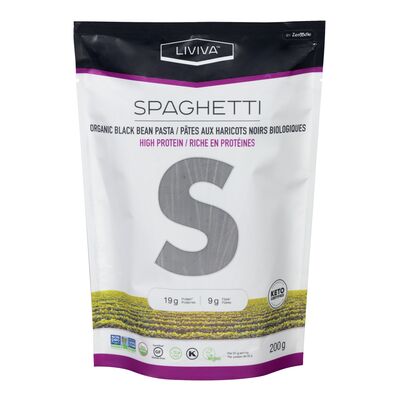 Spaghetti d'haricots noirs sans gluten biologiques