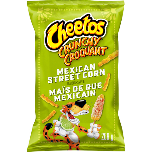 Cheetos croquant grignotines à saveur de fromage saveur maïs de rue mexicain. .