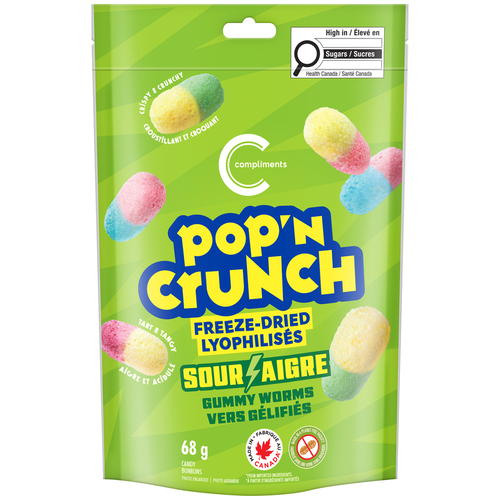 Compliments Bonbons lyophilisés vers gélifiés 68 g