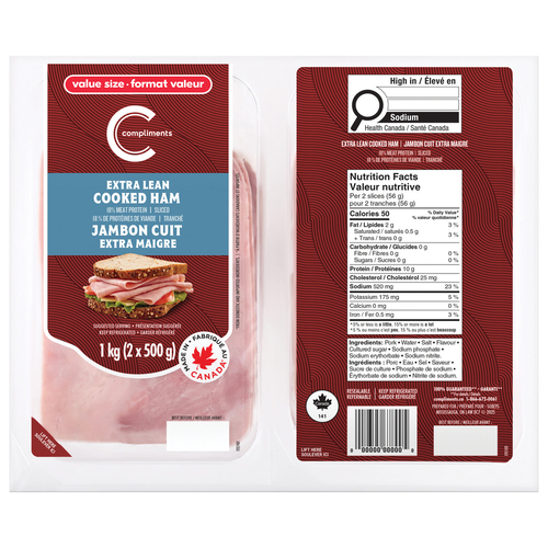 Compliments Cooked Extra Lean VS Ham