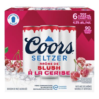 Seltzer Slushie cerises Can