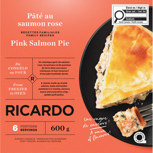 RICARDO Pâté au saumon rose 600 g