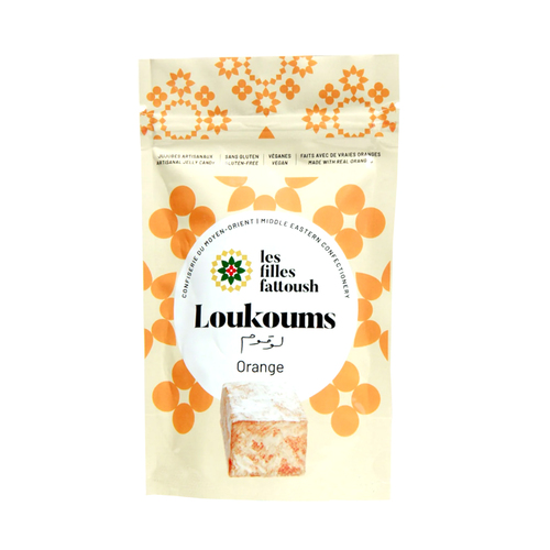 Les Filles Fattoush Boîte de friandises Loukoum à l’orange 100 g