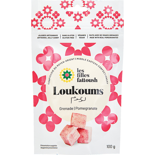 Les Filles Fattoush Loukoums Bonbons Turkish Delight à la grenade 100 g