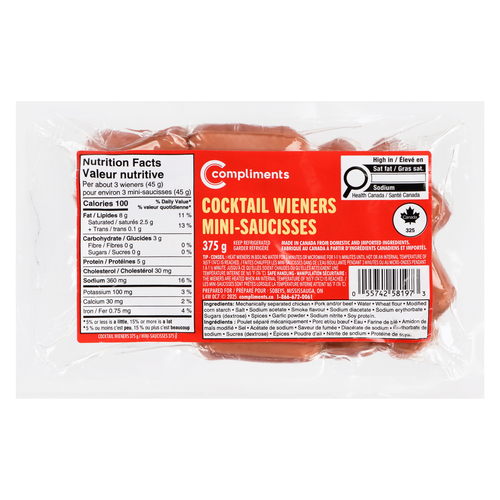 Compliments Mini-saucisses 375 g