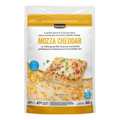 Mélange de fromages mozzarella et cheddar râpés