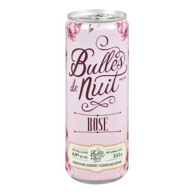 Boisson de malt alcoolisée style vin mousseux rosé