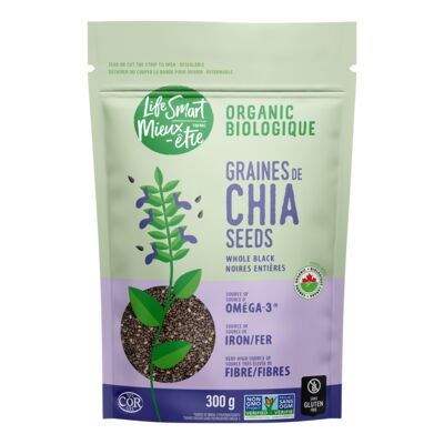 Graines de chia noires entières