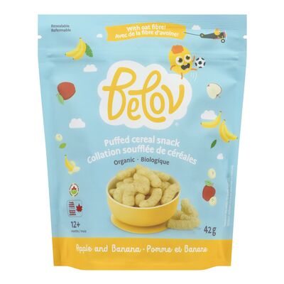 Collation soufflée de céréales pomme et banane 12+ mois