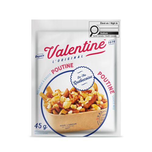 Sauce à poutine en enveloppe