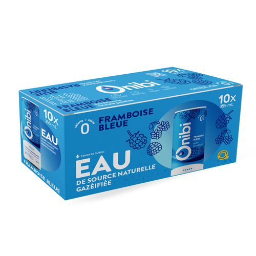Onibi Eau bleue framboise 10 x 355 ml (canettes)
