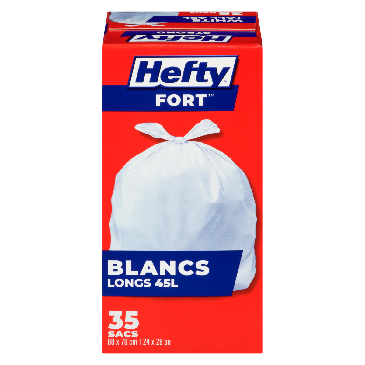 Sacs blancs longs 45 l