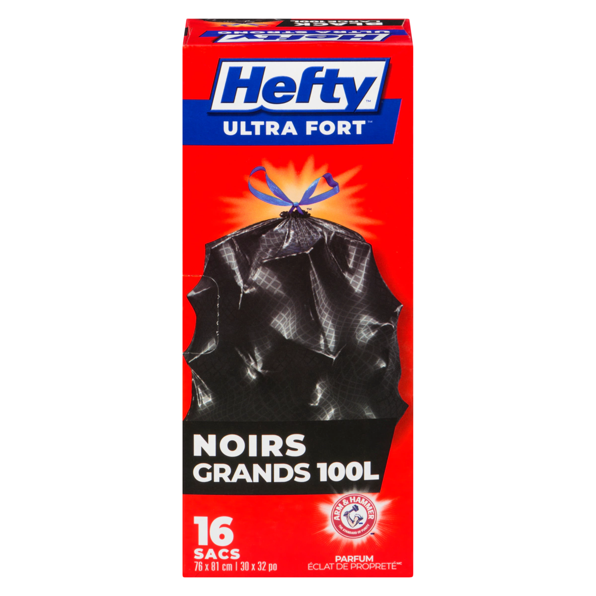 Ultra fort sacs à ordures à cordon grands 77 l