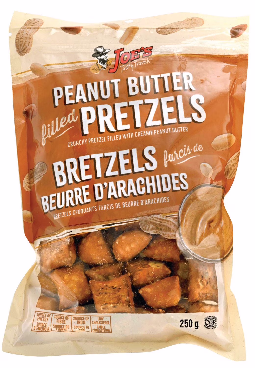 Bretzels farcis de beurre d'arachides