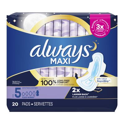 Serviettes hygiéniques de nuit non parfumées avec ailes Flux très abondant