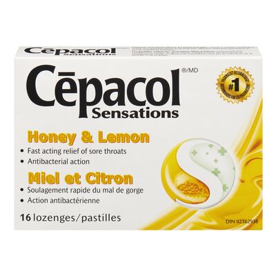 Pastilles pour le mal de gorge au miel et citron