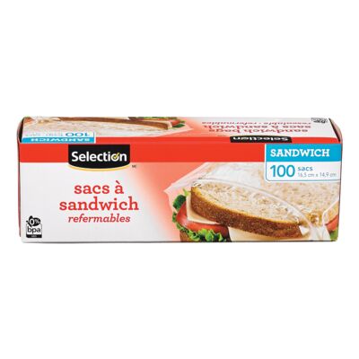 Sacs à  sandwich refermables