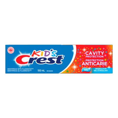 Dentifrice Protection anticarie pour enfants, saveur Gel étincelant