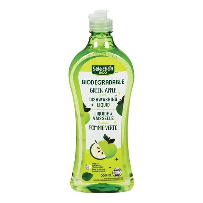 Savon à vaisselle liquide biodégradable au parfum de pomme verte