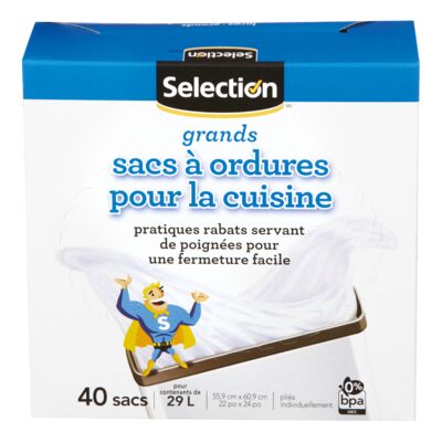 Grands sacs à ordures pour la cuisine
