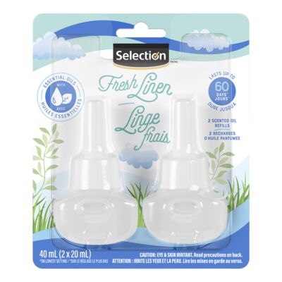 Recharge de purificateur d'air en huile parfum de linge frais