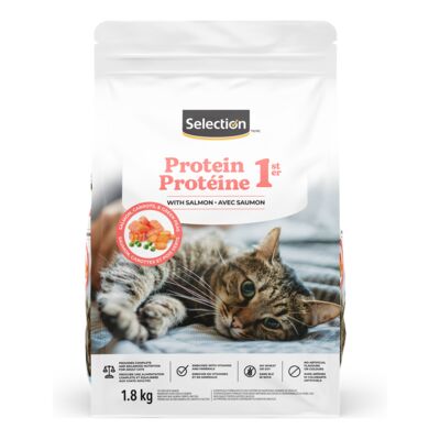 Nourriture sèche pour chats à saveur de saumon