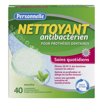 Nettoyant dentier antibactérien soins quotidiens